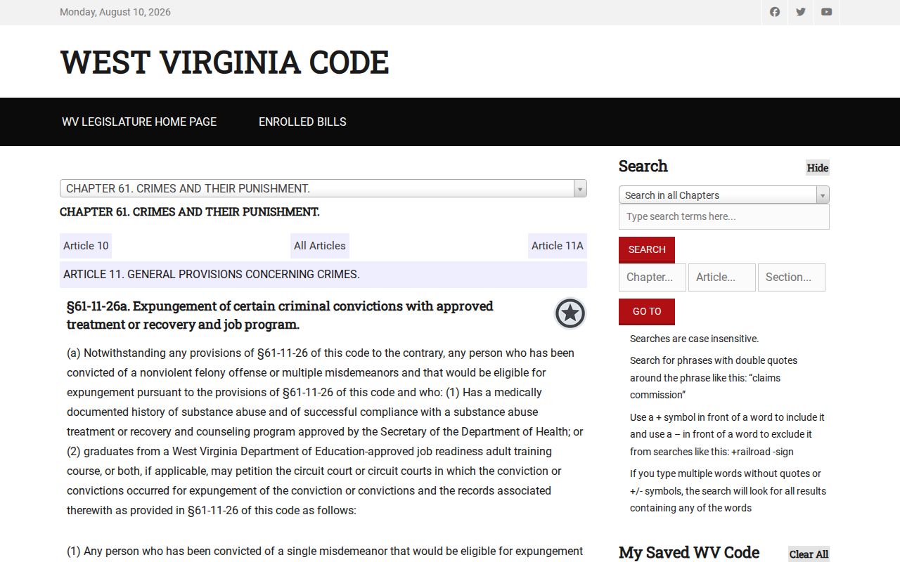Cowen criminal records treatment and recovery expungement