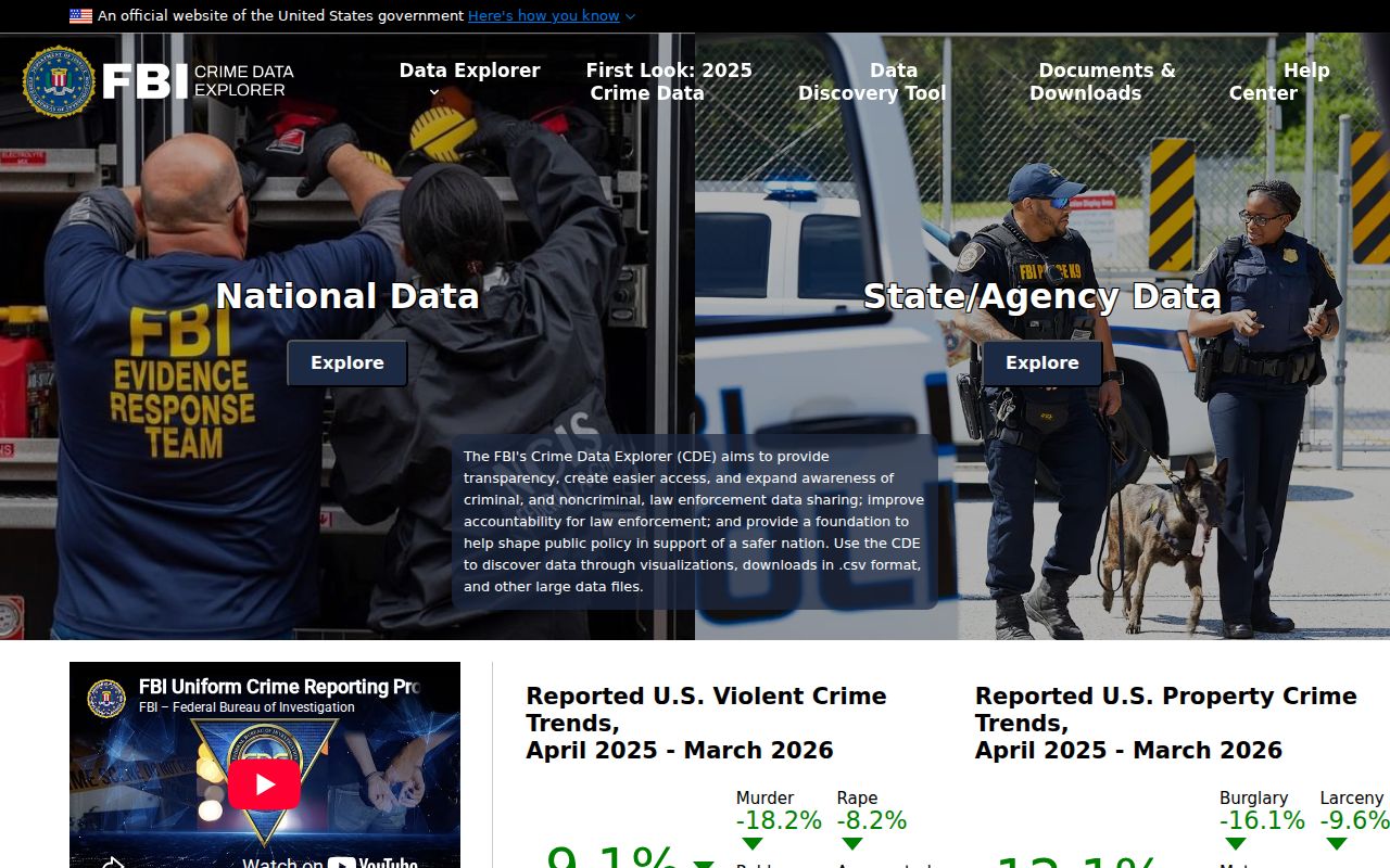 Webster County criminal record and reported crime data source