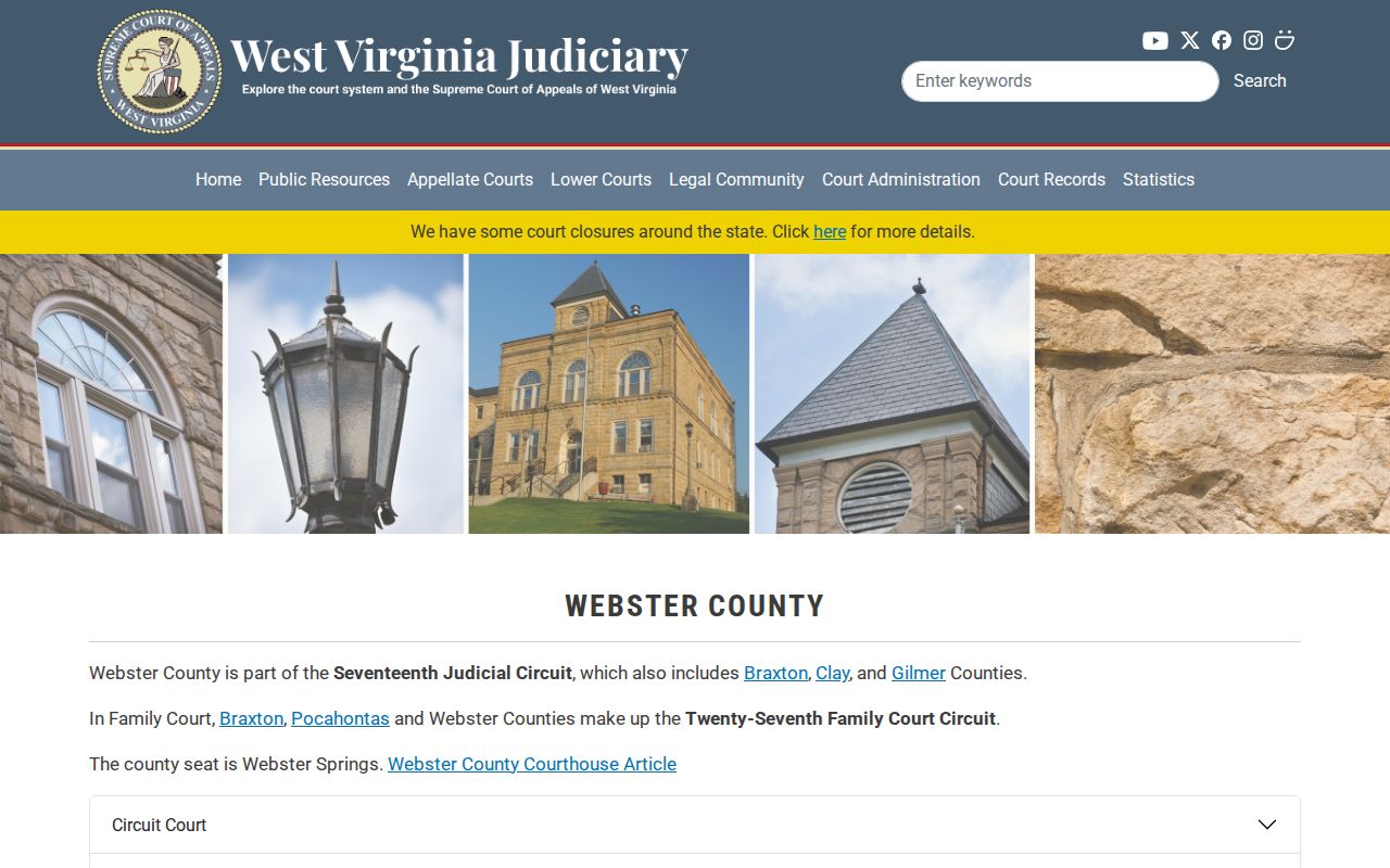 Webster County criminal court record directory